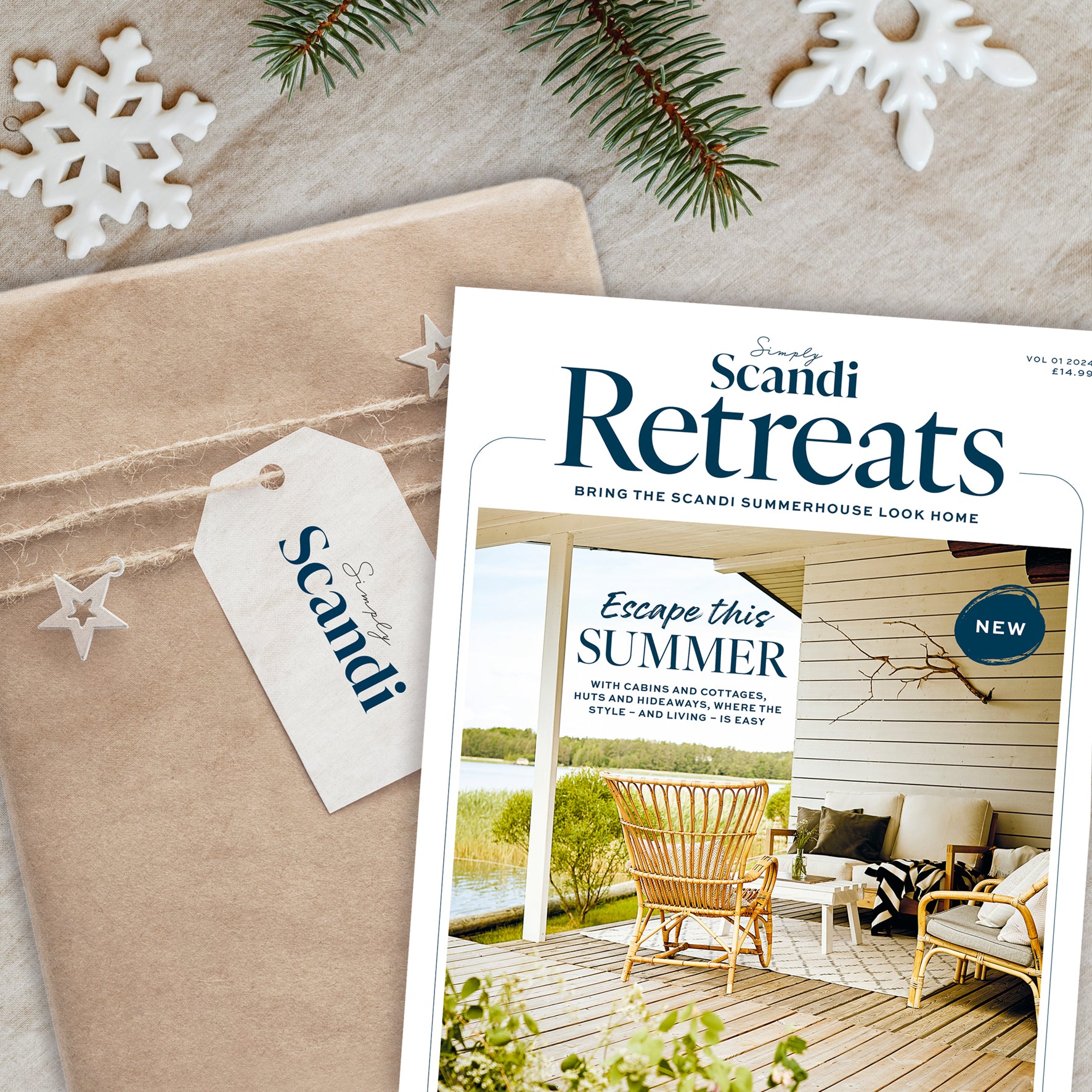 Simply Scandi 4 issue gift subscription bundle with Simply Scandi Retreats